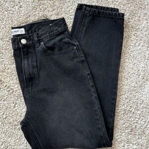 PULL & BEAR Black Classic Straight Leg Denim Jeans